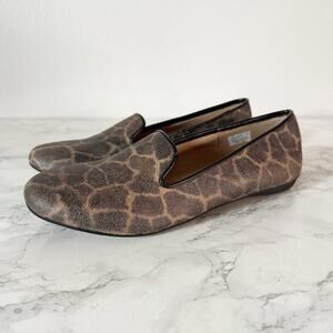 Harmony 783 Brown Giraffe Slip On Grounding Loafers Women's Size 9.5
